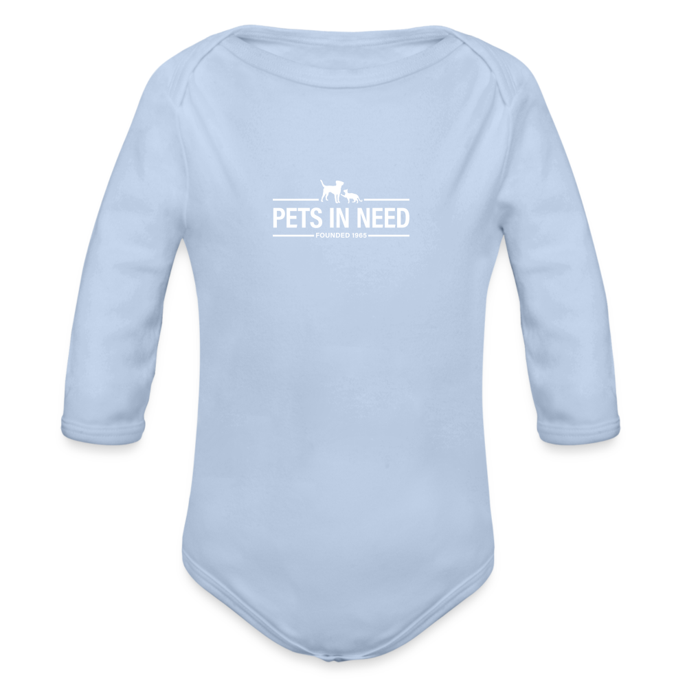 Pets In Need Long Sleeve Baby Bodysuit - sky