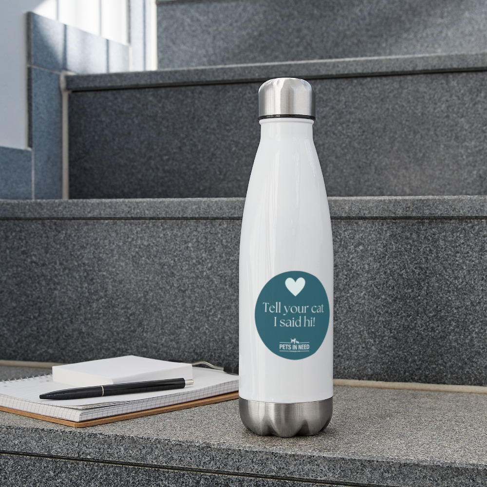 Insulated Stainless Steel Water Bottle - white