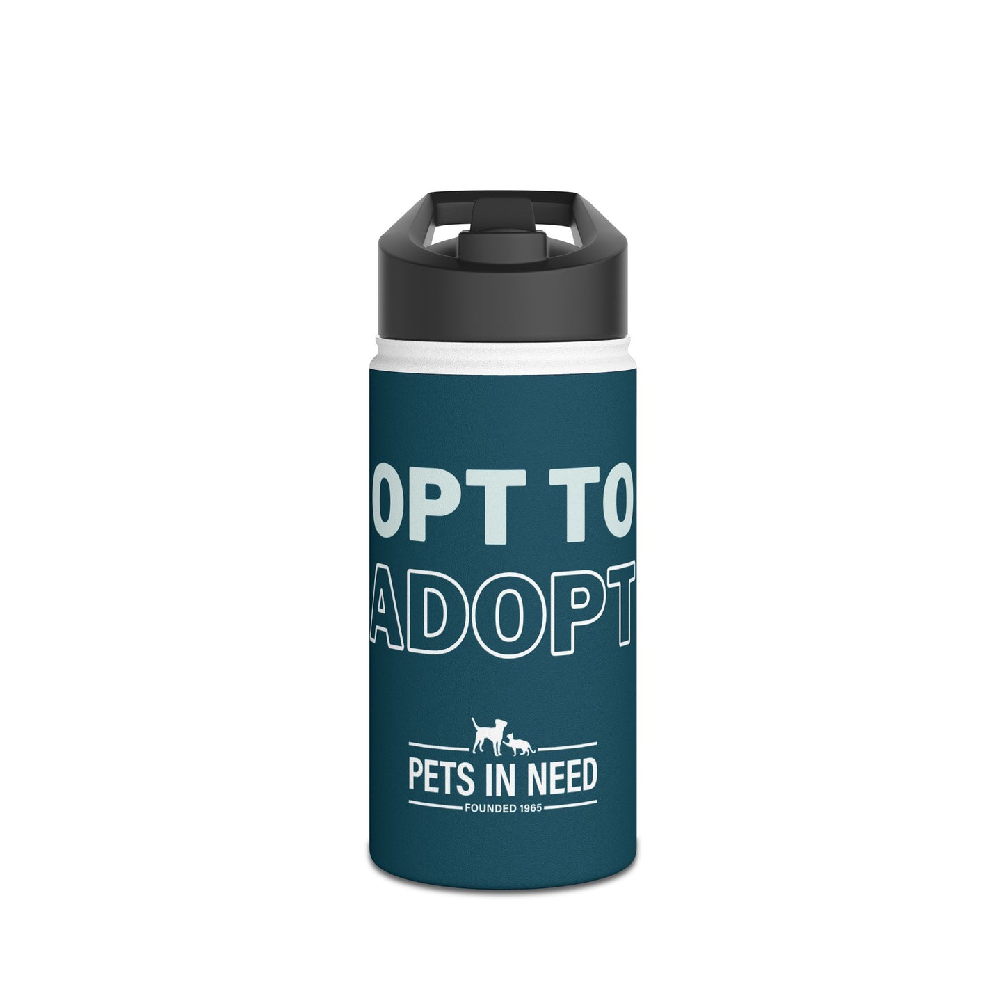 Eco-Friendly Stainless Steel Water Bottle - "Opt to Adopt" Design