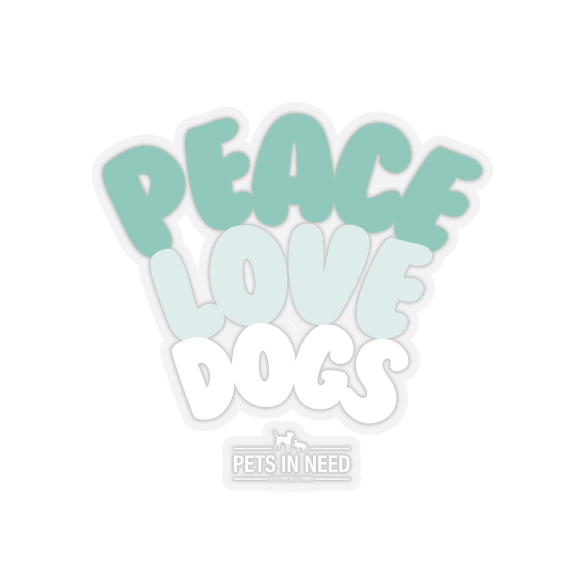 Peace Love Dogs Kiss-Cut Stickers for Dog Lovers