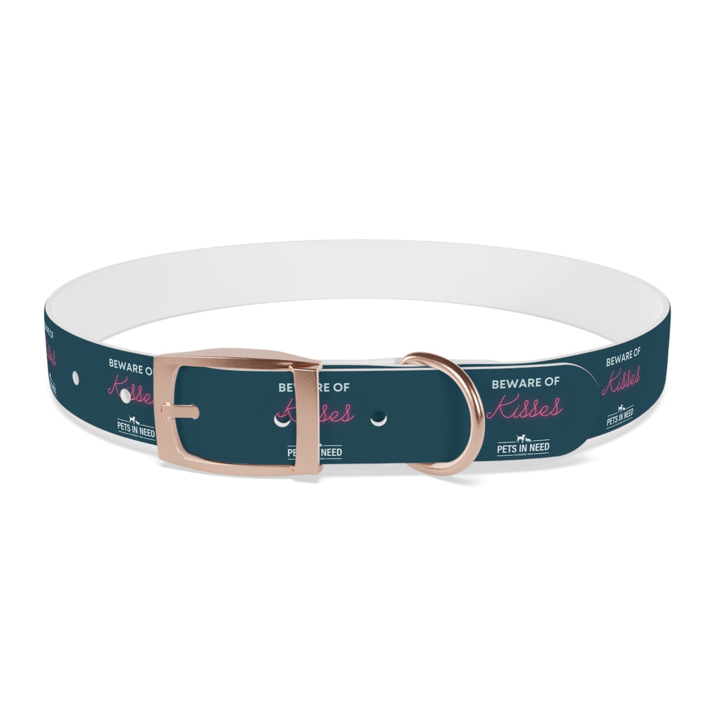 Beware of Kisses Dog Collar - Fun & Playful Pet Accessory