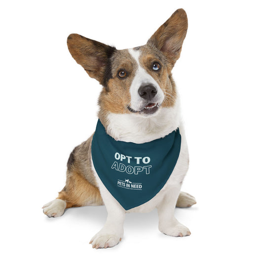 Adoptable Pet Bandana Collar - 'Opt to Adopt'