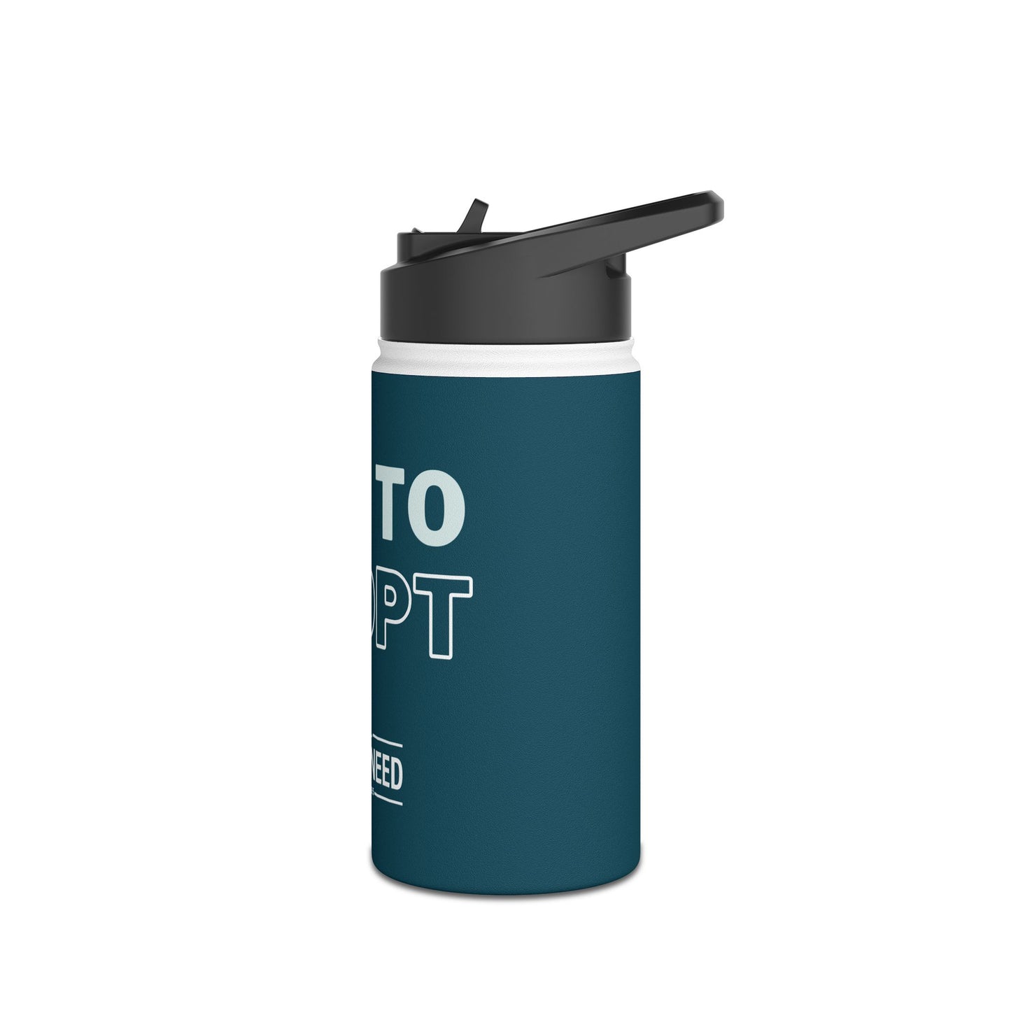 Eco-Friendly Stainless Steel Water Bottle - "Opt to Adopt" Design