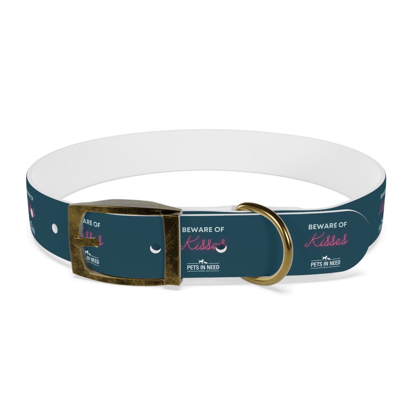 Beware of Kisses Dog Collar - Fun & Playful Pet Accessory