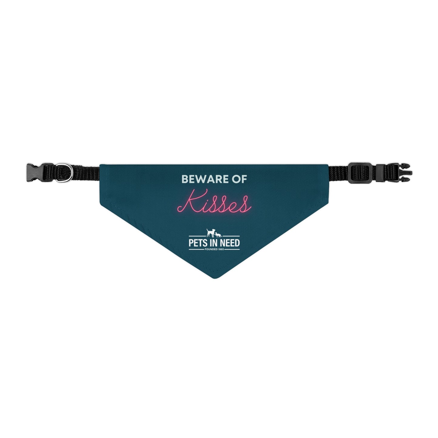 Beware of Kisses Pet Bandana Collar