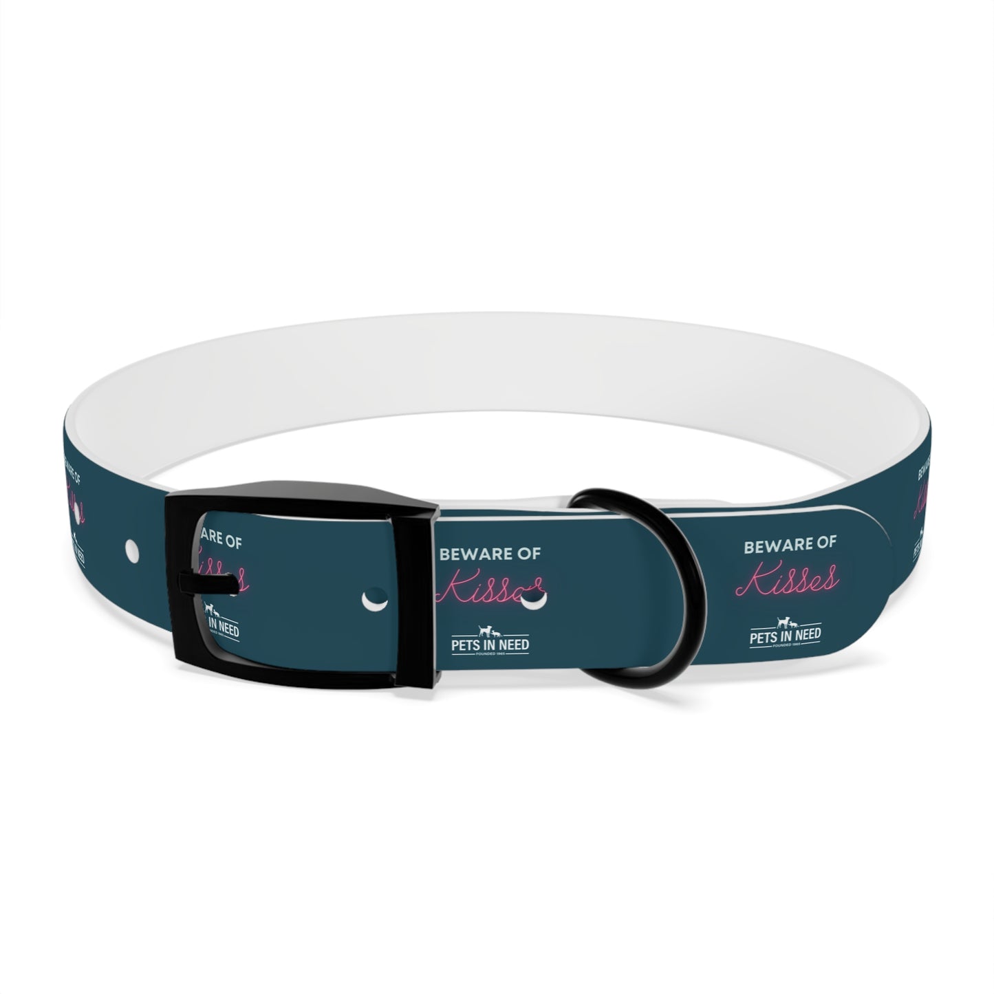 Beware of Kisses Dog Collar - Fun & Playful Pet Accessory