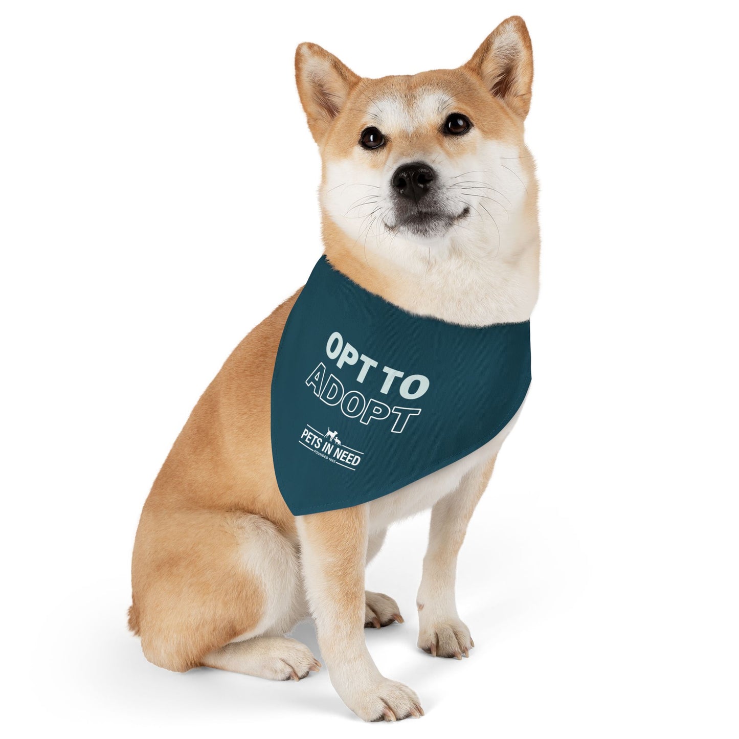 Adoptable Pet Bandana Collar - 'Opt to Adopt'