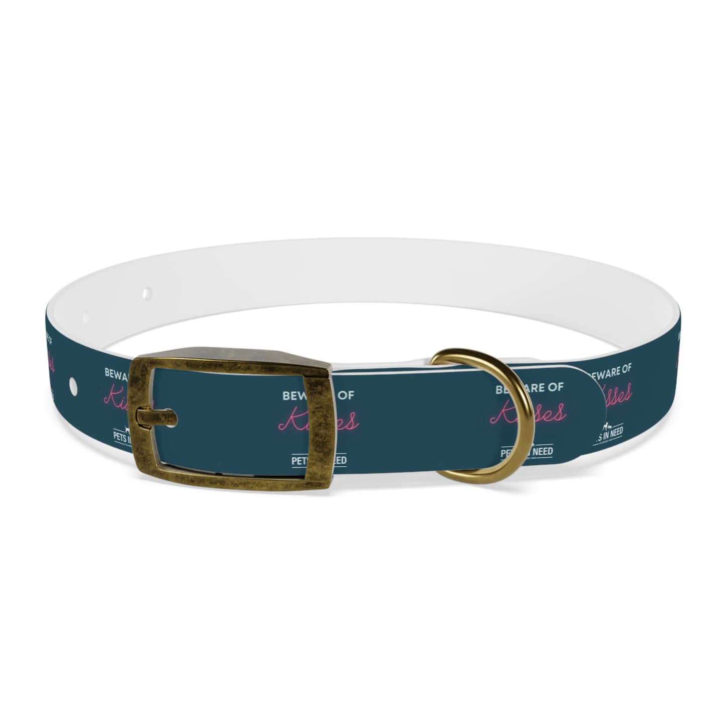 Beware of Kisses Dog Collar - Fun & Playful Pet Accessory