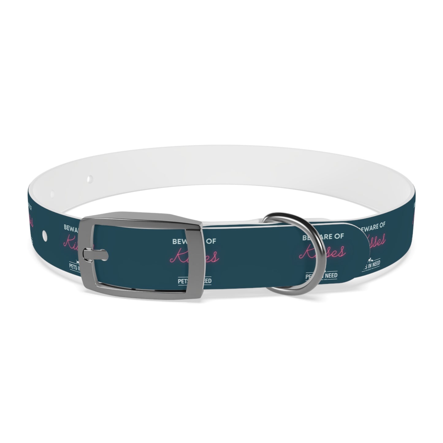 Beware of Kisses Dog Collar - Fun & Playful Pet Accessory