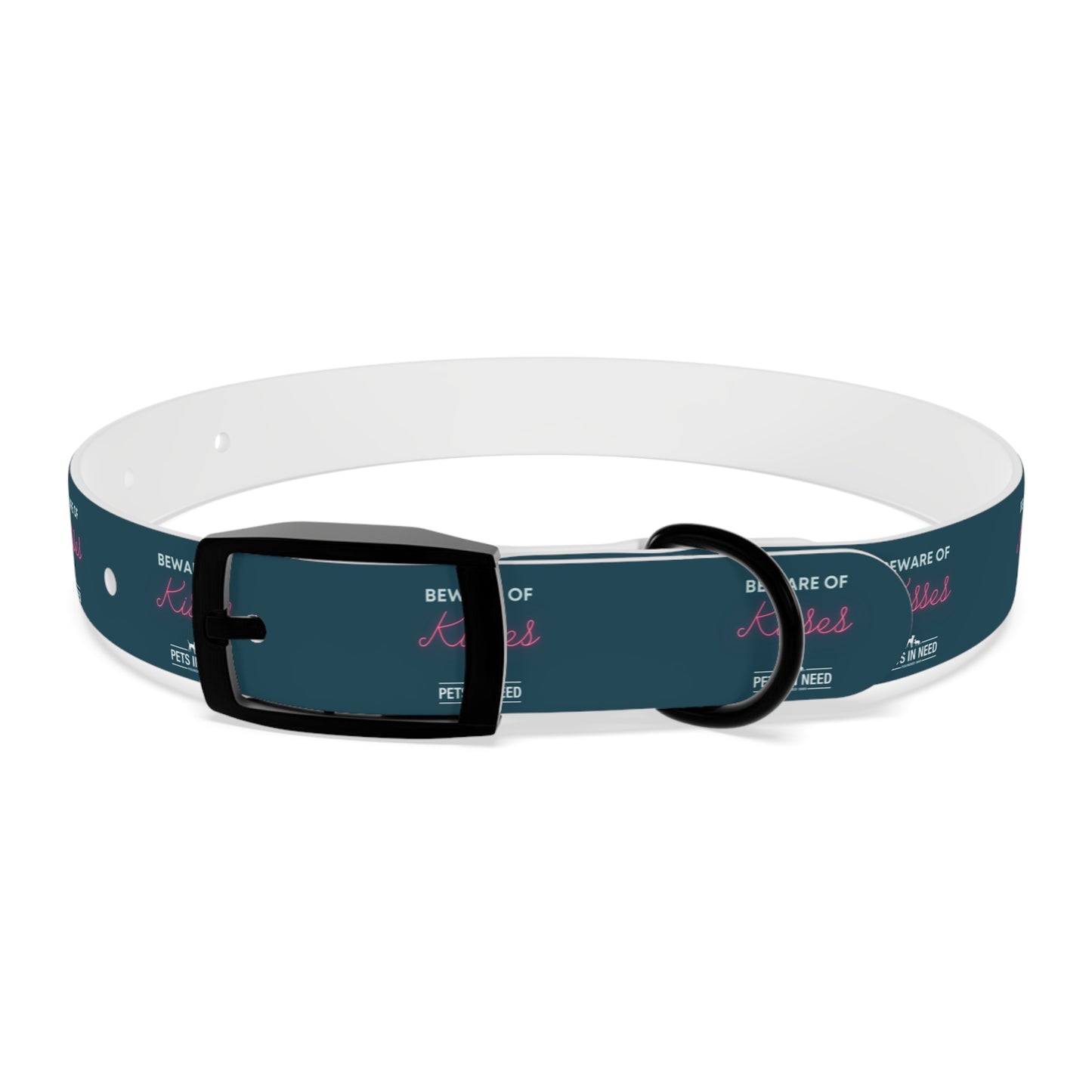 Beware of Kisses Dog Collar - Fun & Playful Pet Accessory