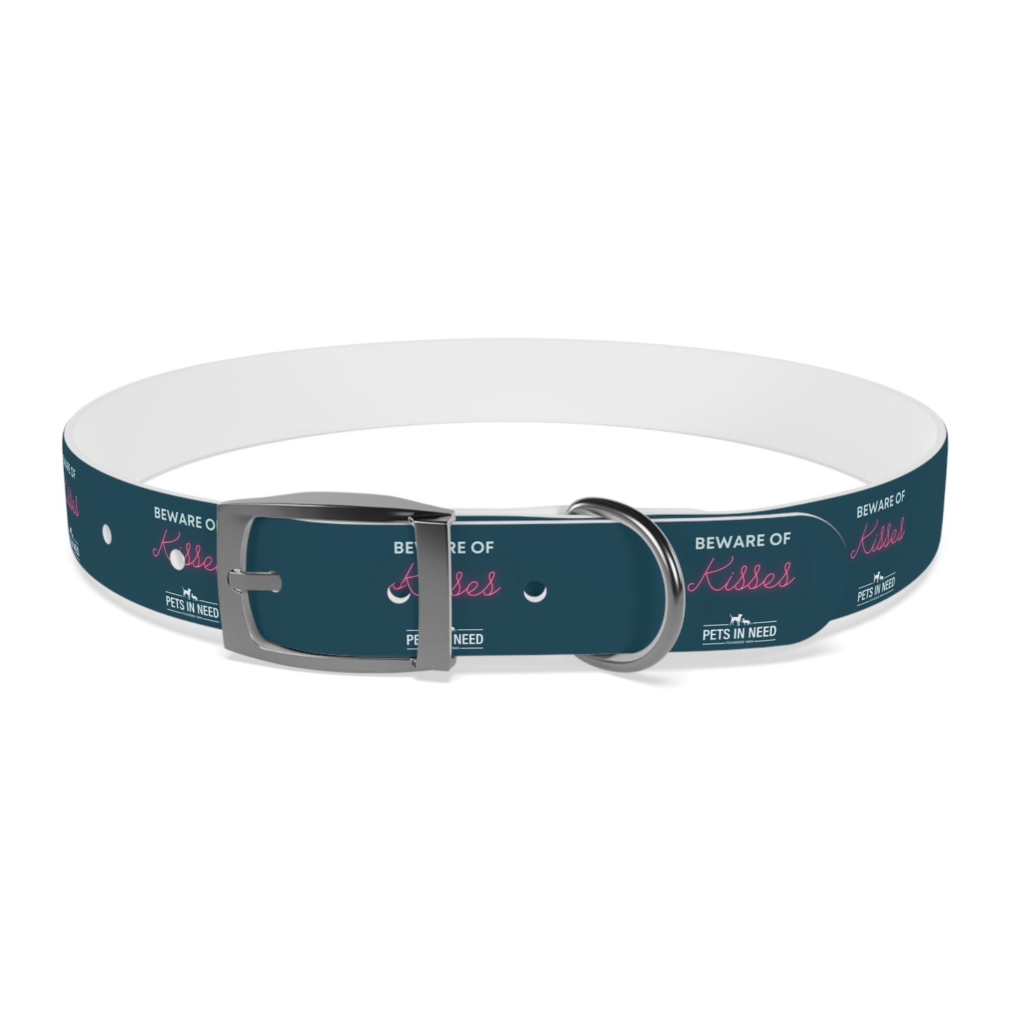 Beware of Kisses Dog Collar - Fun & Playful Pet Accessory