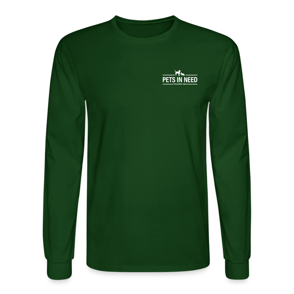 Pets In Need Logo Long Sleeve T-Shirt - forest green