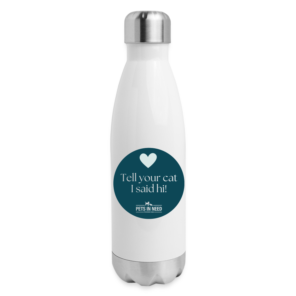 Insulated Stainless Steel Water Bottle - white