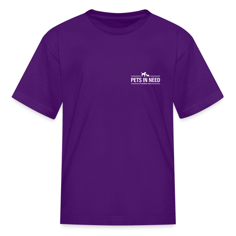 Pets In Need Logo Kids' T-Shirt - purple