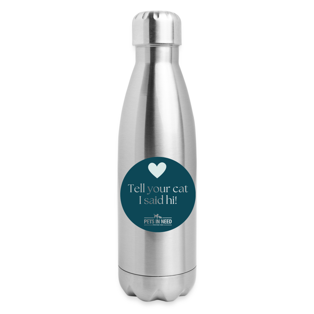 Insulated Stainless Steel Water Bottle - silver