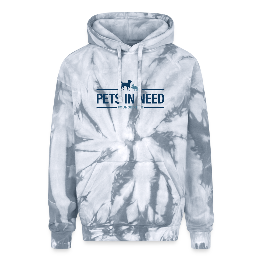 Pets In Need Tie Dye Hoodie - spider silver