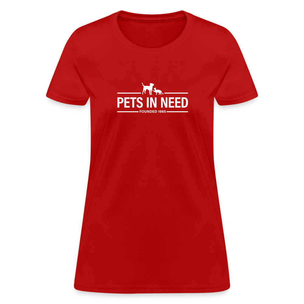 Pets In Need Logo Women's T-Shirt - red