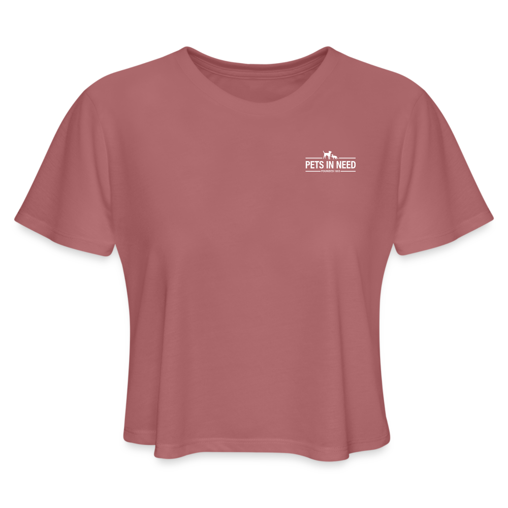Women's Cropped T-Shirt - mauve