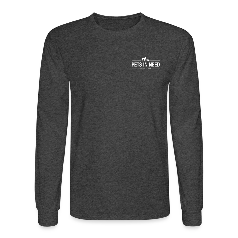 Pets In Need Logo Long Sleeve T-Shirt - heather black