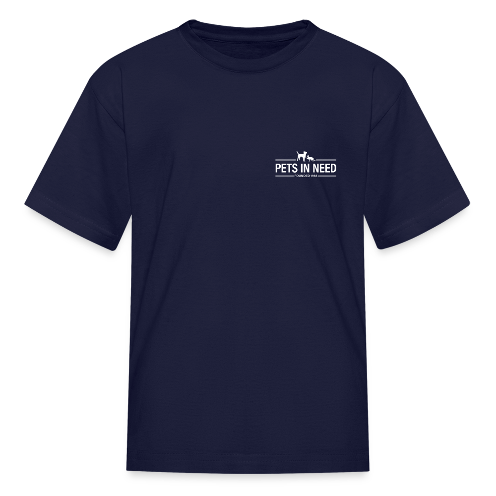 Pets In Need Logo Kids' T-Shirt - navy
