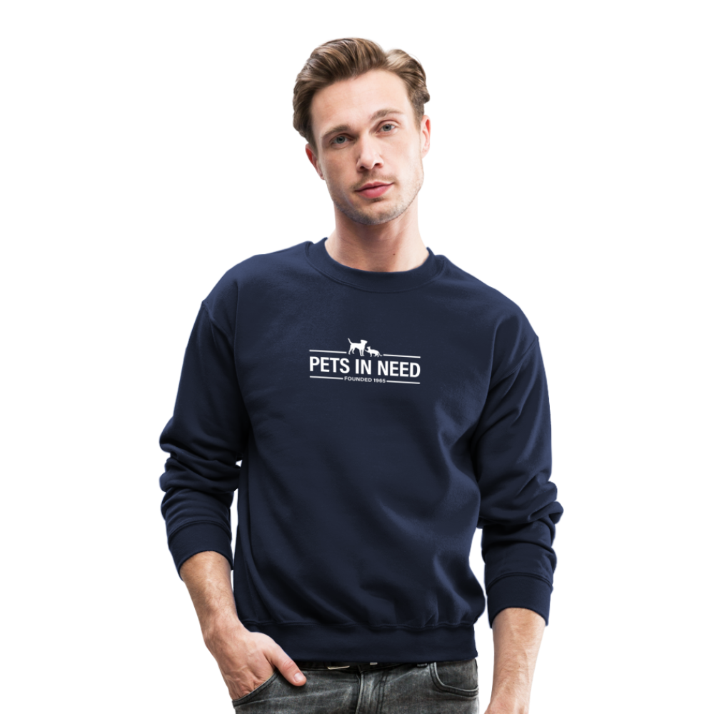 Pets In Need Logo Crewneck Sweatshirt - navy