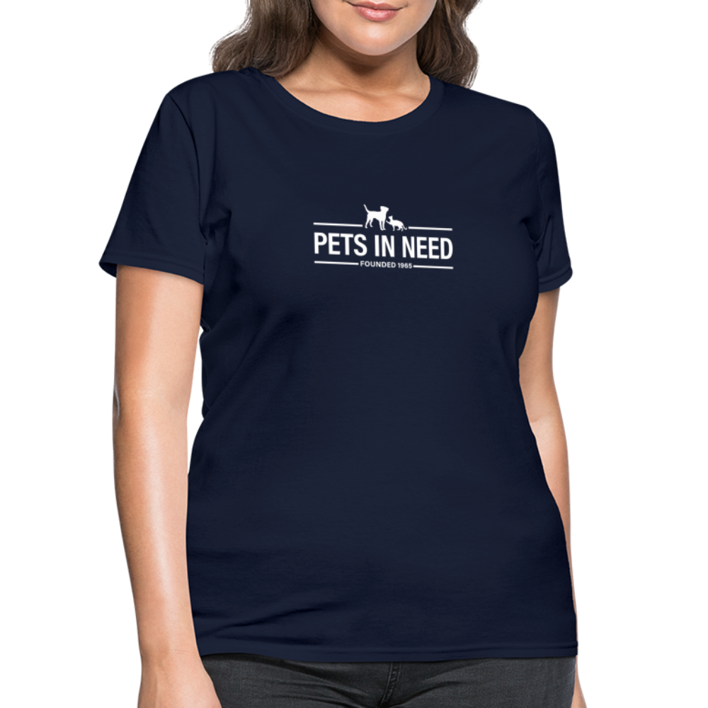 Pets In Need Logo Women's T-Shirt - navy