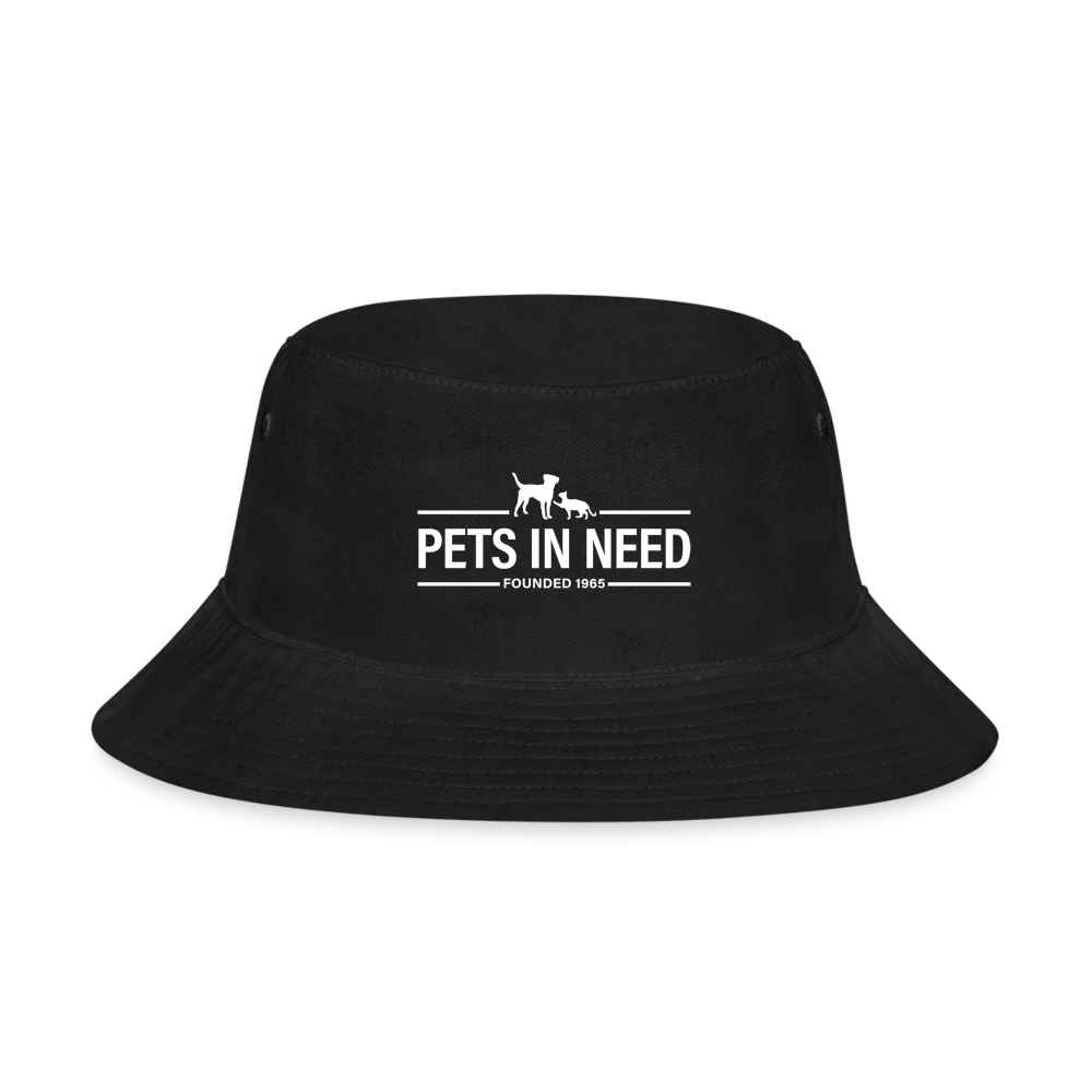Pets In Need Logo Bucket Hat - black