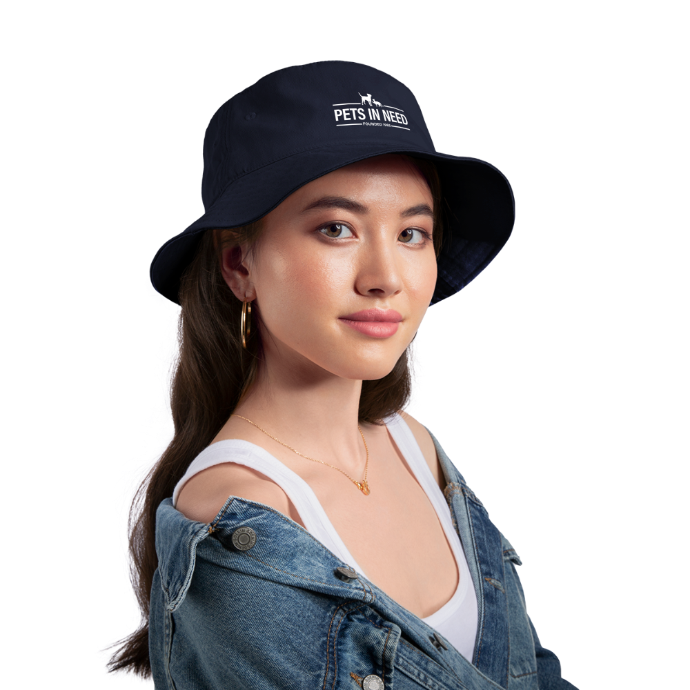 Pets In Need Logo Bucket Hat - navy