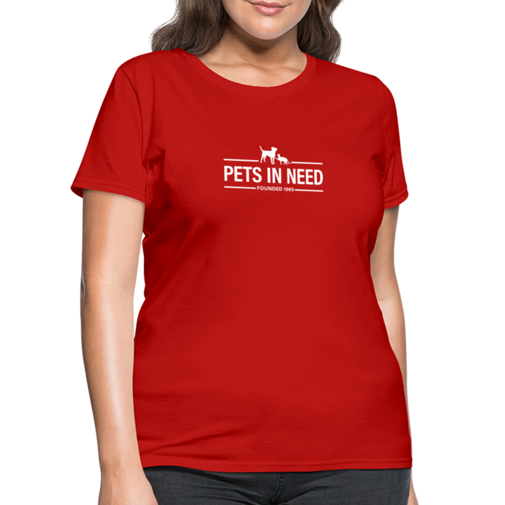 Pets In Need Logo Women's T-Shirt - red