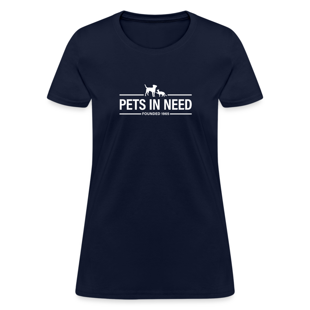 Pets In Need Logo Women's T-Shirt - navy