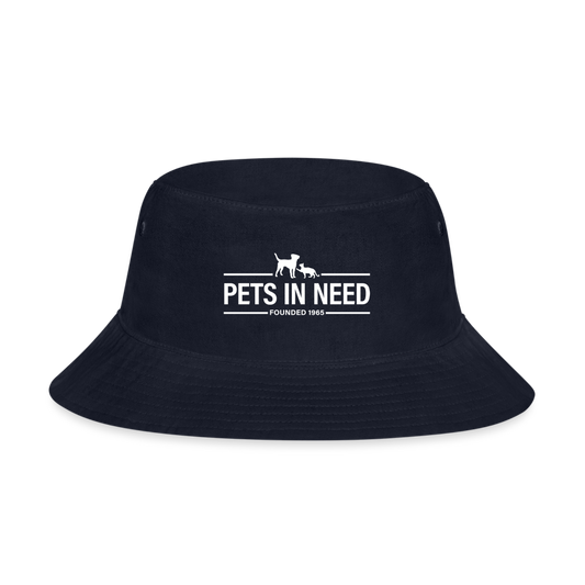 Pets In Need Logo Bucket Hat - navy