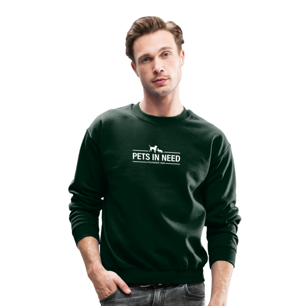 Pets In Need Logo Crewneck Sweatshirt - forest green