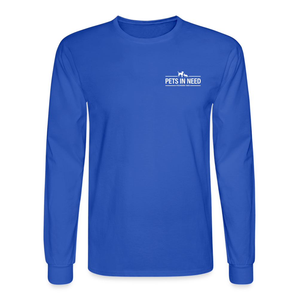 Pets In Need Logo Long Sleeve T-Shirt - royal blue