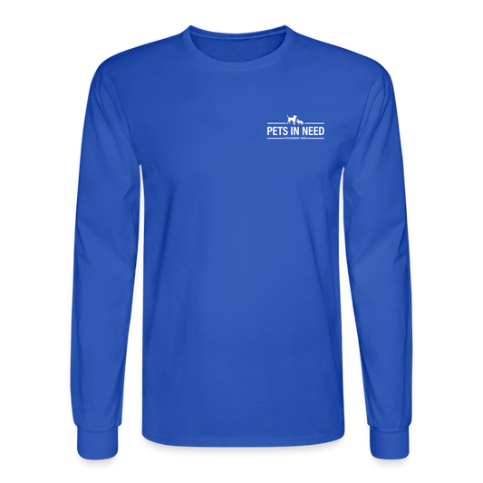 Pets In Need Logo Long Sleeve T-Shirt - royal blue