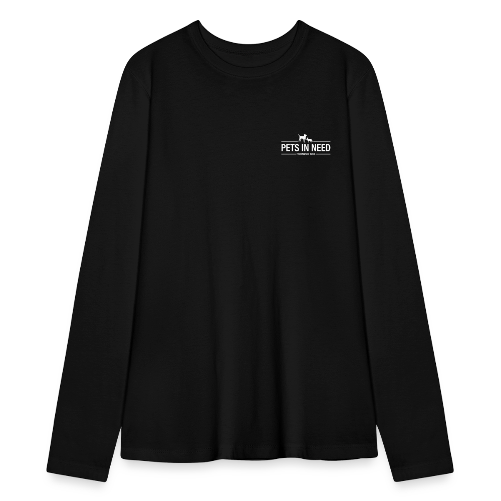 Pets In Need Logo Women's Long Sleeve T-Shirt - black