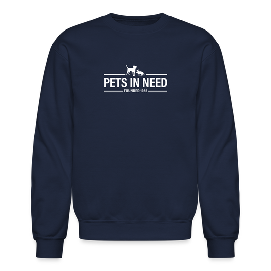 Pets In Need Logo Crewneck Sweatshirt - navy