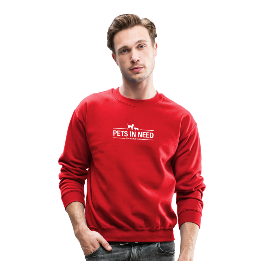 Pets In Need Logo Crewneck Sweatshirt - red