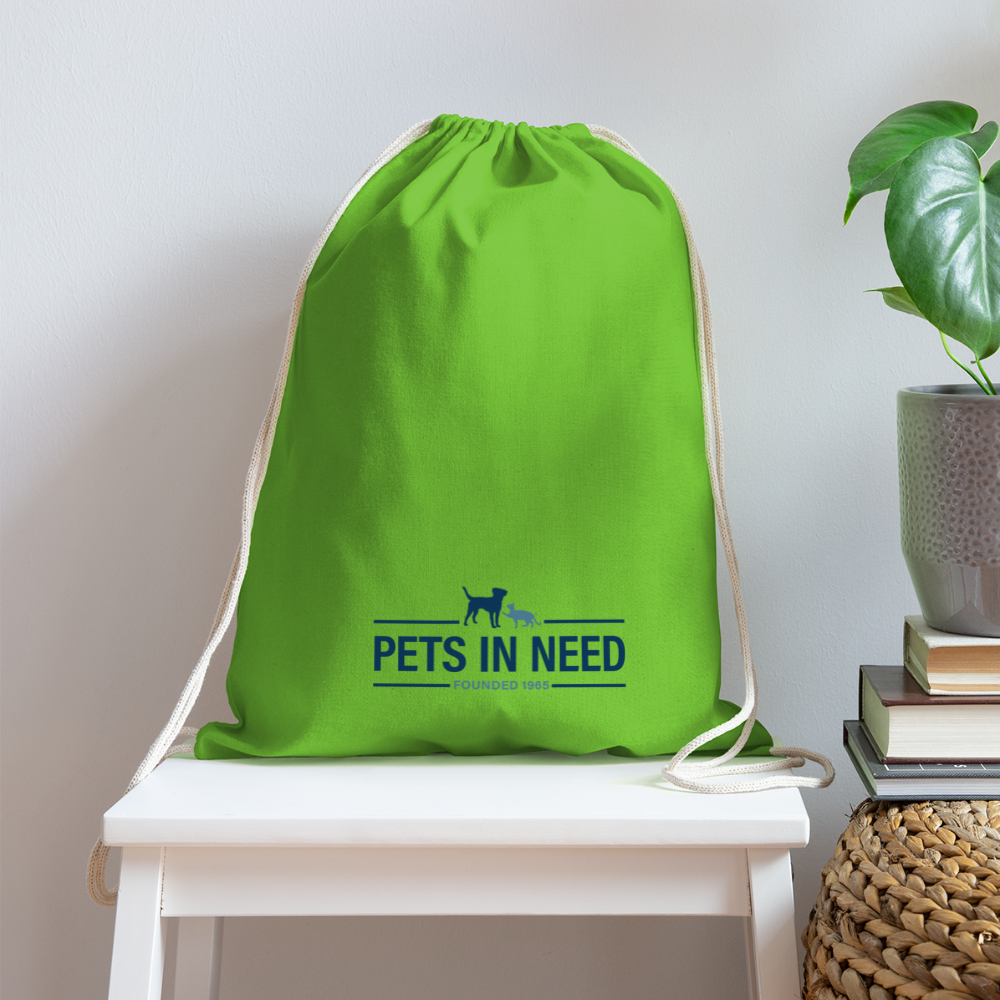 Pets In Need Logo Drawstring Bag - clover