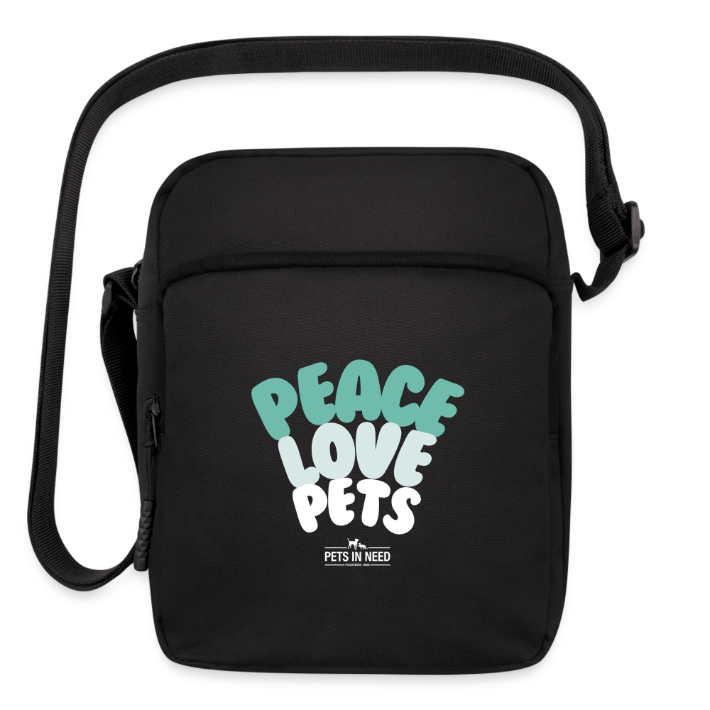 Peace Love Pets Crossbody Bag - black