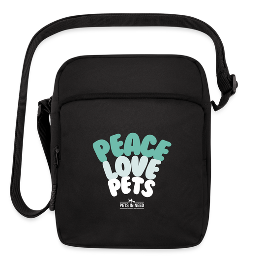 Peace Love Pets Crossbody Bag - black