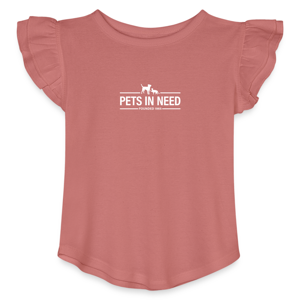 Pets In Need Girls Flutter T-shirt - mauve