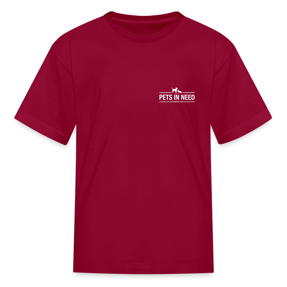 Pets In Need Logo Kids' T-Shirt - dark red