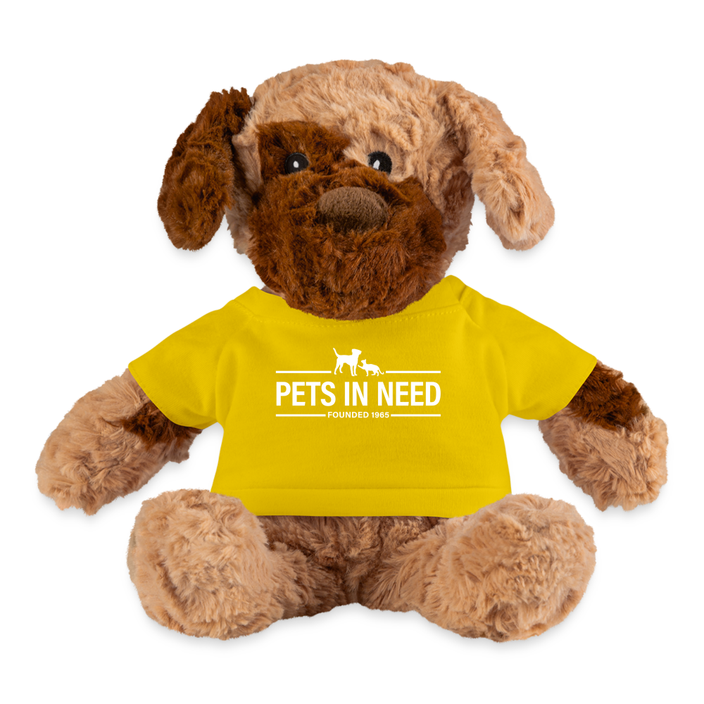 Pets In Need White Logo Puppy Dog - yellow