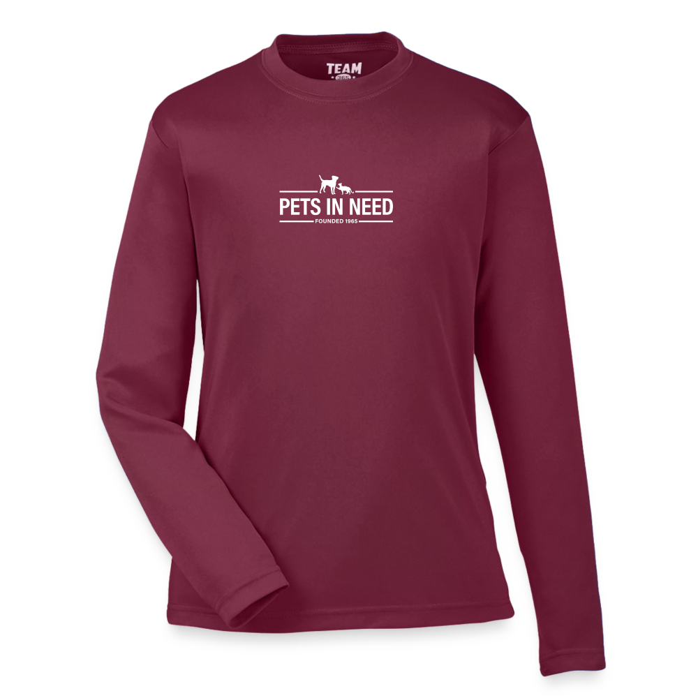 Pets In Need Long-Sleeve T-Shirt - maroon 