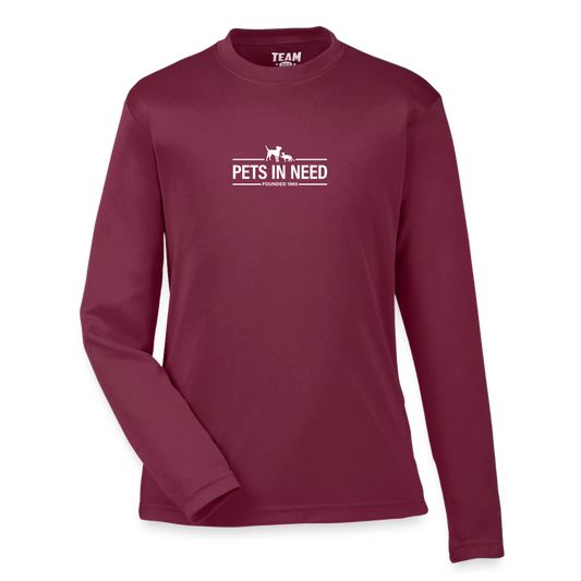 Pets In Need Long-Sleeve T-Shirt - maroon 