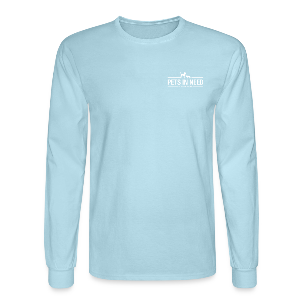 Pets In Need Logo Long Sleeve T-Shirt - powder blue