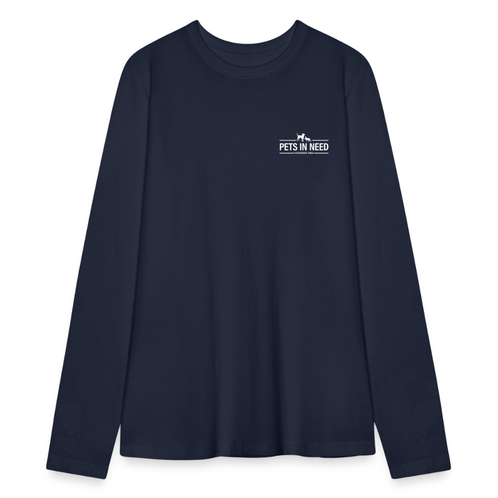 Pets In Need Logo Women's Long Sleeve T-Shirt - navy