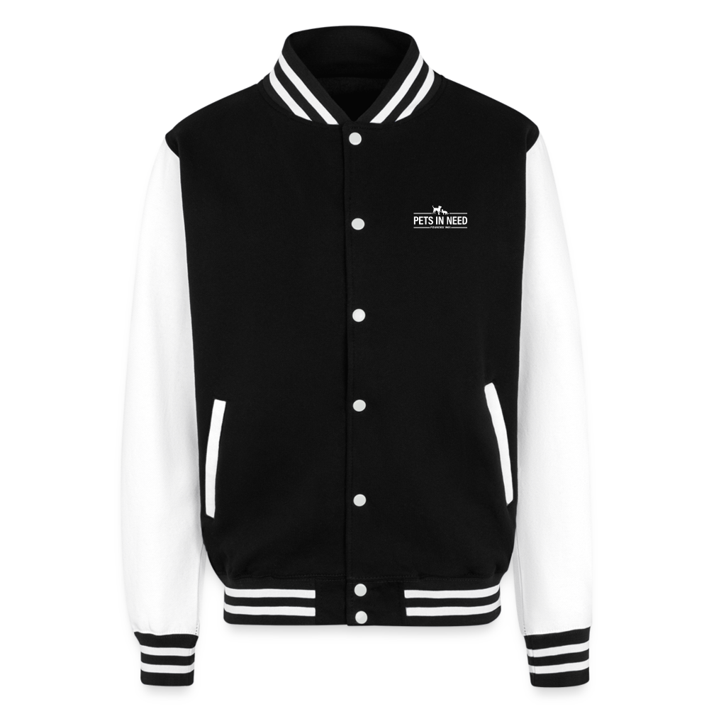 Pets In Need Letterman Jacket - black/white