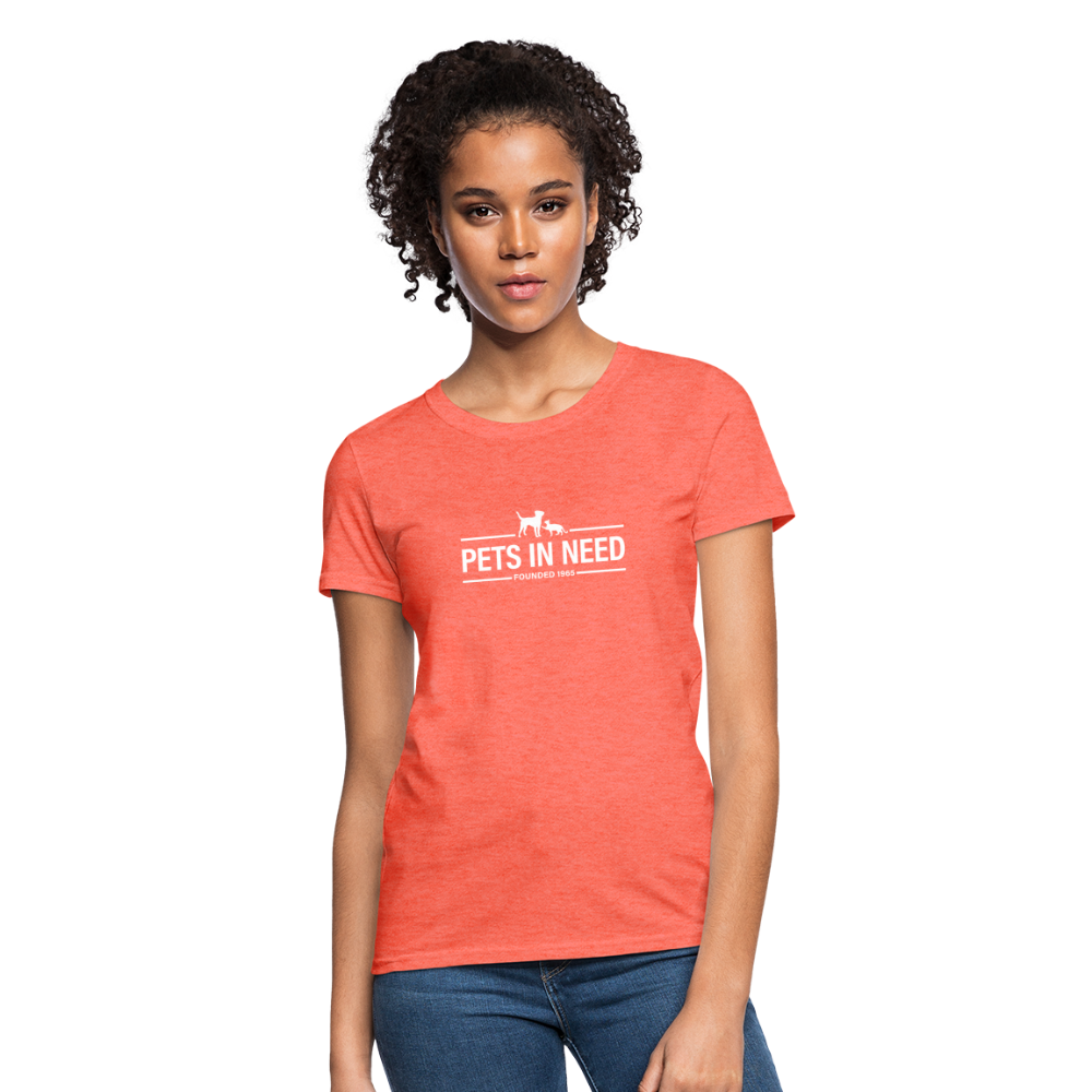 Pets In Need Logo Women's T-Shirt - heather coral