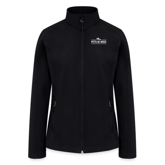 Pets In Need Logo Women’s Soft Shell Jacket - black